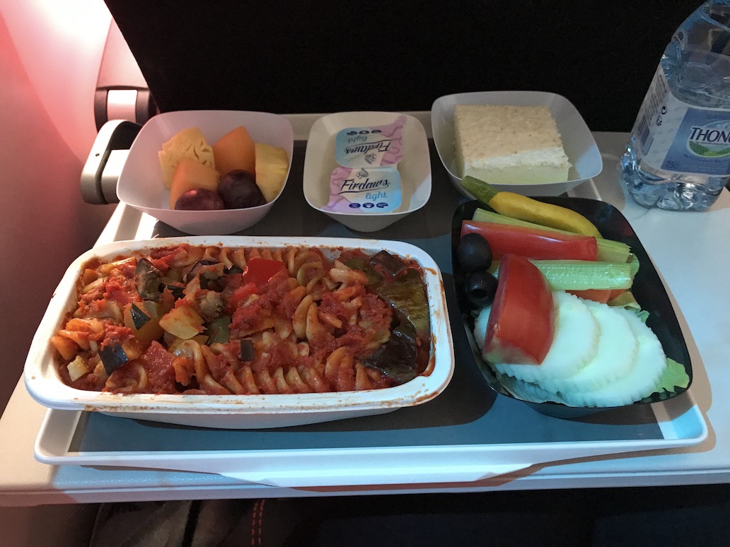 De vegan maaltijd op een Air France vlucht