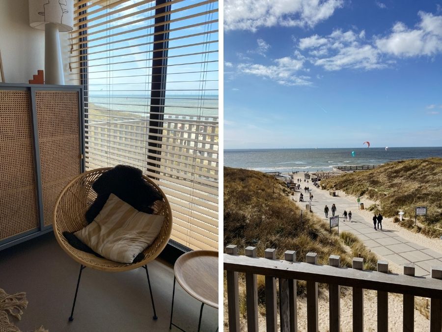 Het uitzicht van Strandhotel Zoomers in Castricum aan Zee