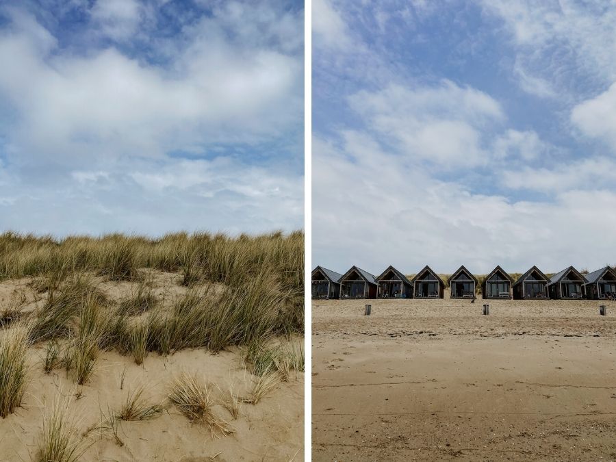 Slaapstrandhuisjes op het Nollestrand in Vlissingen