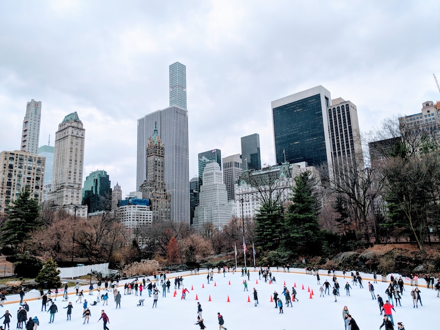 Kerst in New York: Wollman Rink in Central Park