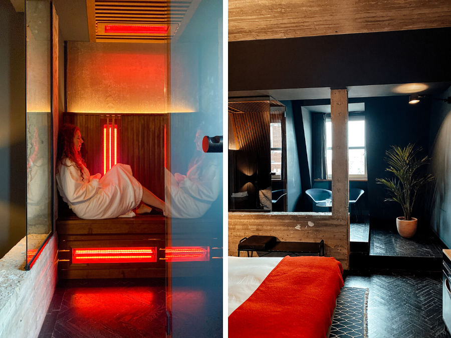 De sauna van The Duke boutique hotel in Den Bosch