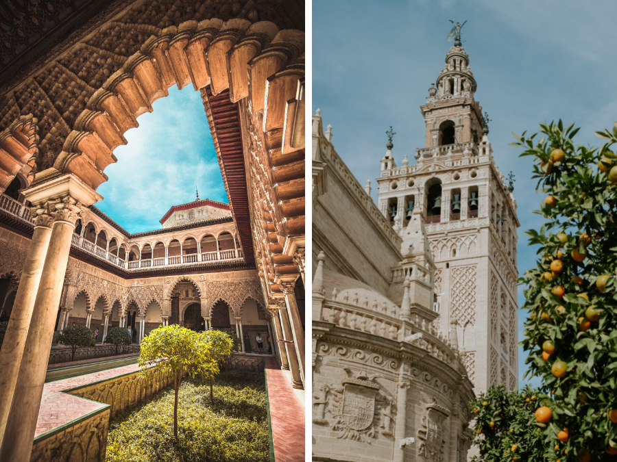 Bekende bezienswaardigheden in Sevilla, Spanje