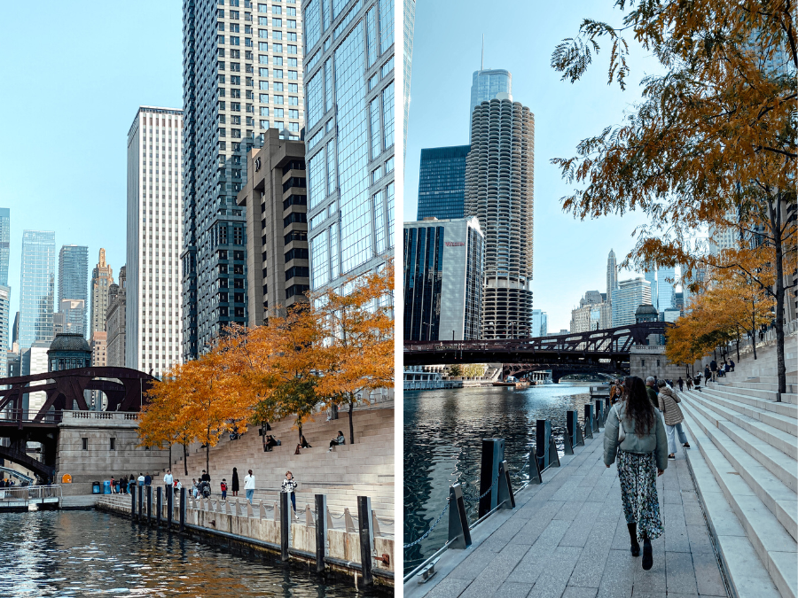 Doen in Chicago: wandelen over de Chicago Riverwalk