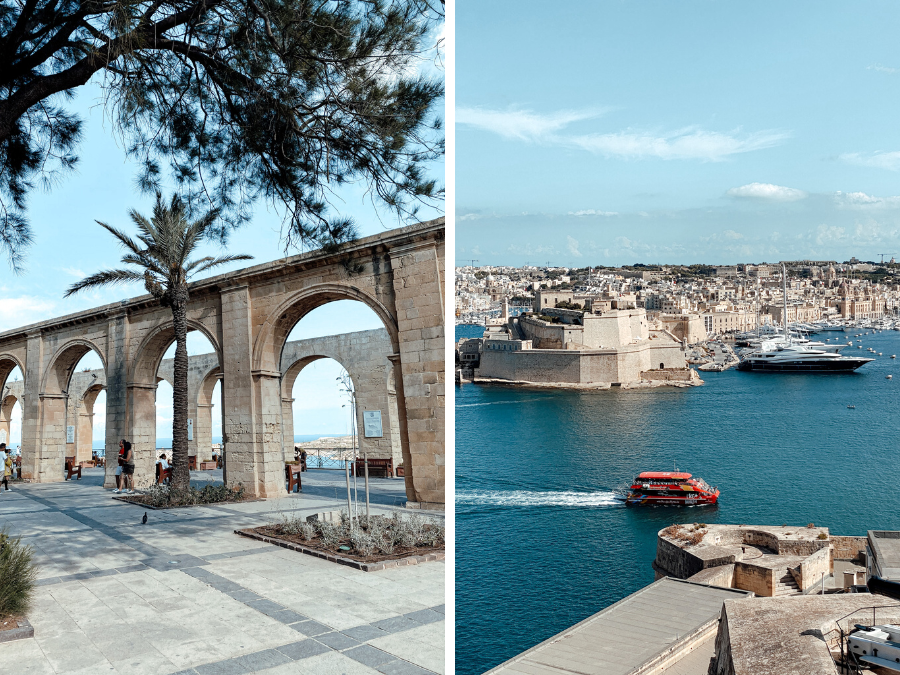 De Upper Barrakka Gardens in Valletta, Malta