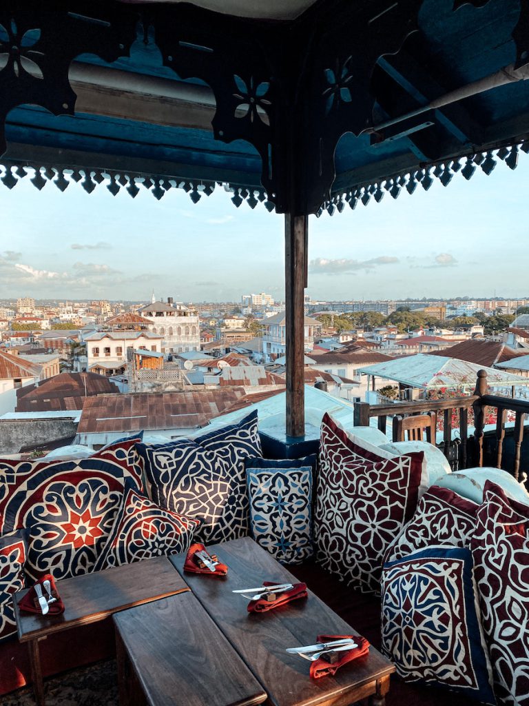 Emerson on Hurumzi Rooftop Tea House in Stone Town, Zanzibar