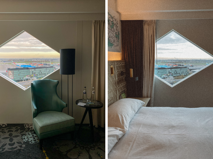 Hotelkamer van Hilton Schiphol