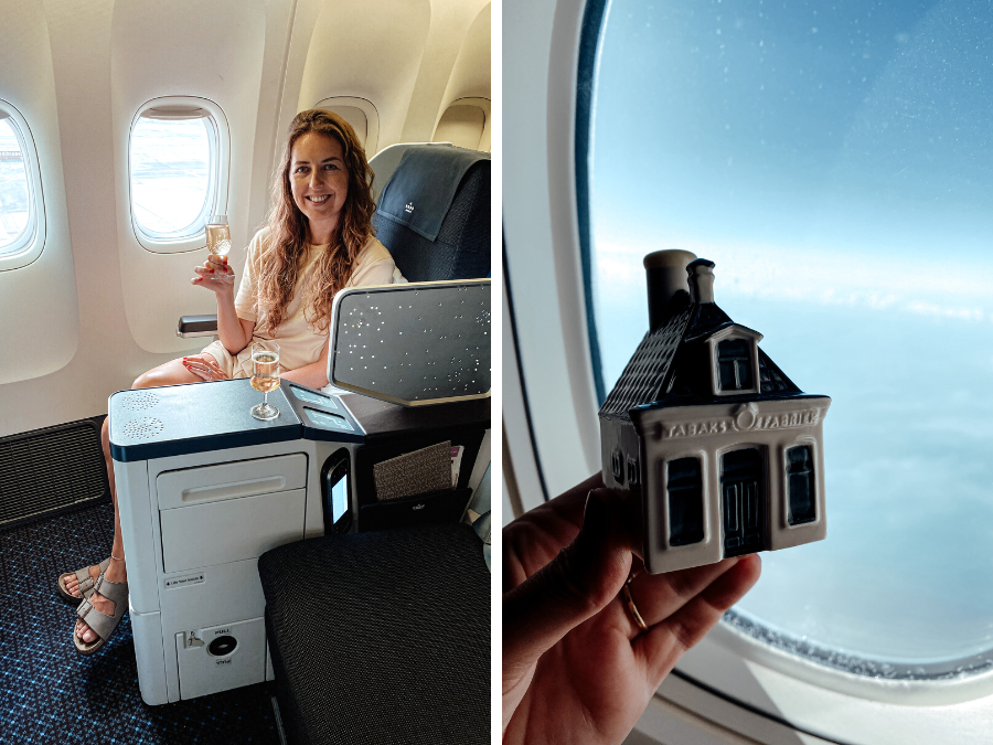 De eerste keer business class vliegen