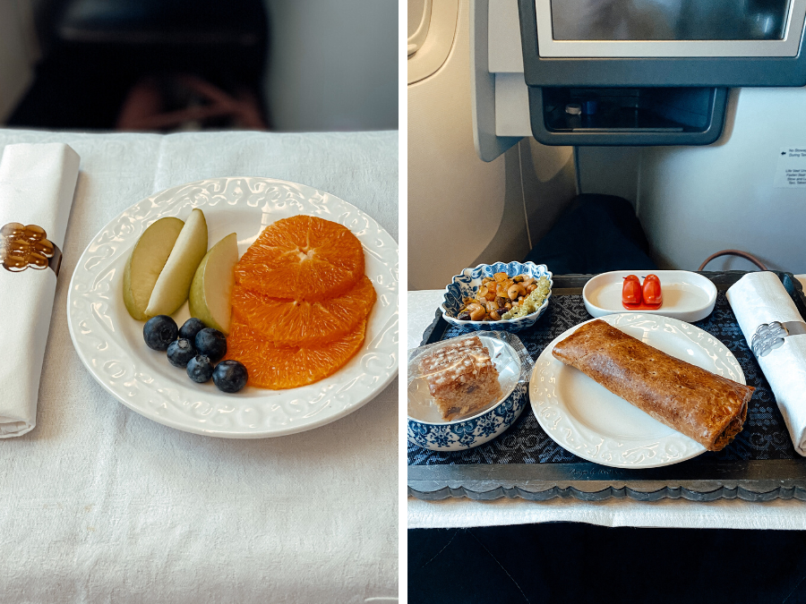 De vegan snack op een KLM Business Class vlucht naar Bonaire