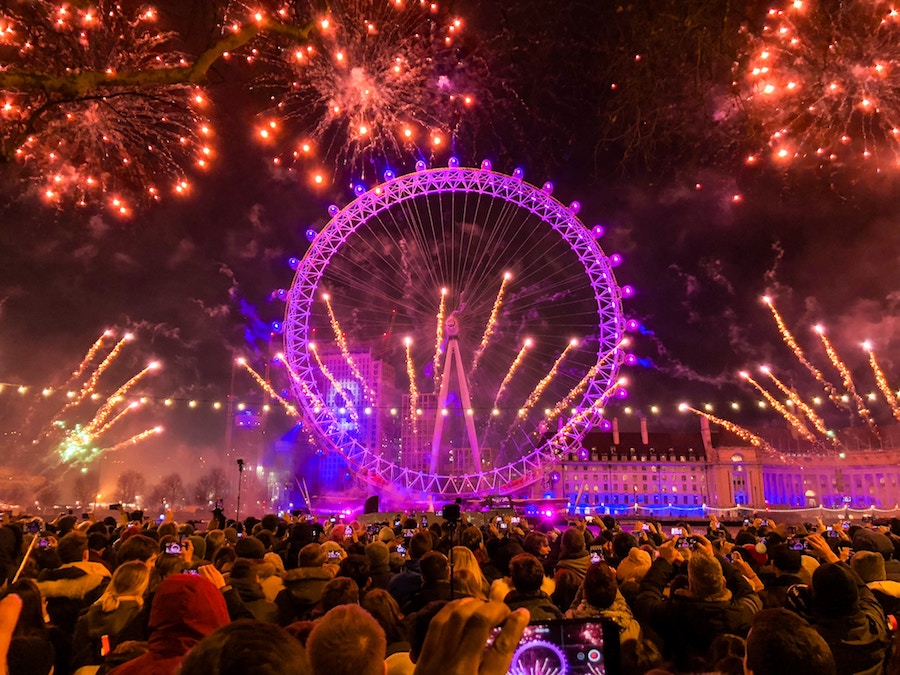 Oud en Nieuw in Londen vieren: vuurwerkshow