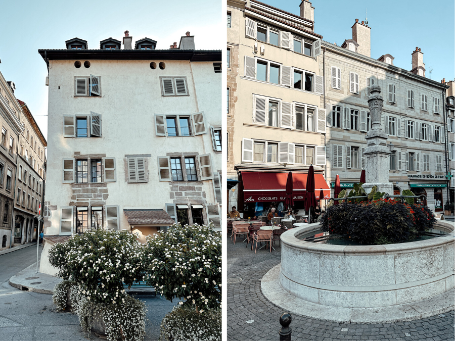 Door Vieille Ville, de oude stad van Genève, wandelen