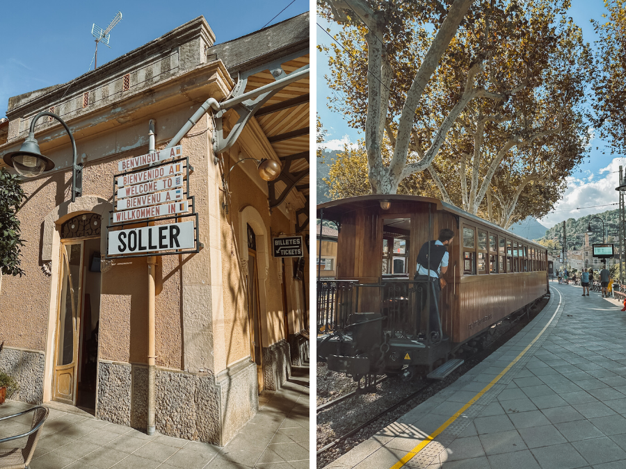 De historische trein van Sóller naar Palma op Mallorca