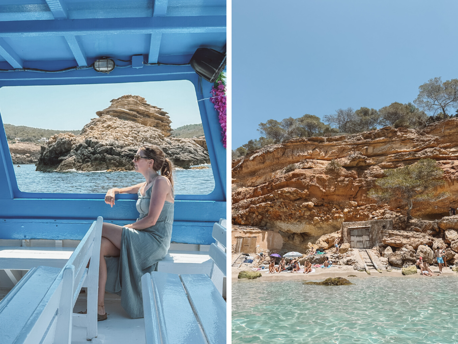 De ferry van San Antonio naar Cala Salade en Cala Saladeta op Ibiza