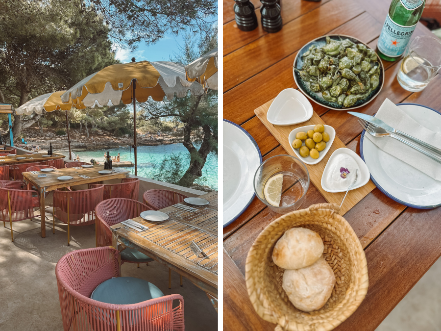 eten bij Bar Blau en Chiringuito de s’Arenal