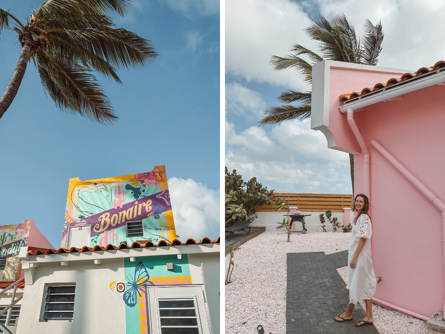 Bijzonder overnachten op Bonaire met uitzicht op flamingo's bij Boutique Bonaire Pink Lagoon