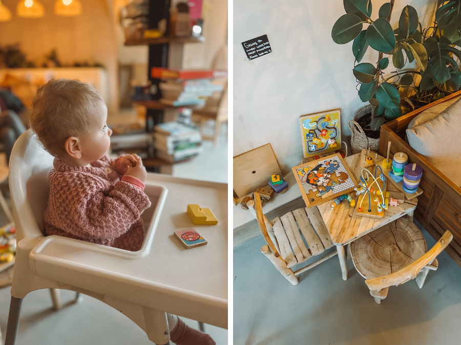 Babycinno en speelhoek bij Sukha Life in Castricum
