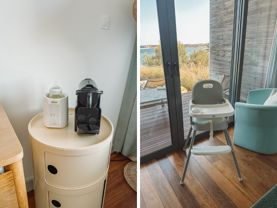Martinhal Sagres flessenwarmer en kinderstoel